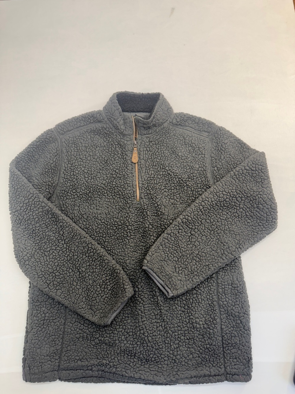 CC Beanie Girly Girl Charcoal Gray Sherpa Quarter-Zip Jacket